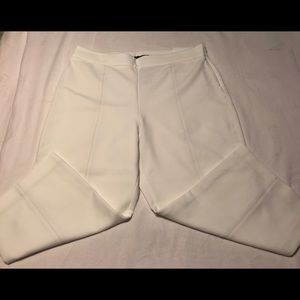 NWT Ann Taylor petite cropped dress pants. White with wide leg and lined.